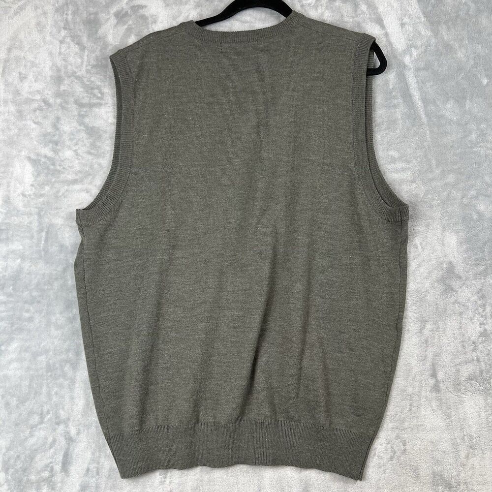 New Linea Uomo Men’s‎ 2xl Gray  Beige Sweater Vest V Neck - Picture 7 of 9